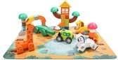 houten bouwblokken - blokken - met puzzel - safari - kinderen - educatief speelgoed - bouwen - dieren - creatief speelgoed - houten speelgoed - bouwblokken -zebra - giraffe- krokodil - leeuw - peuter