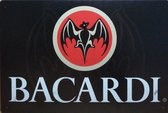 Bacardi Wandbord - Reclamebord - Poster - Mancave Decoratie - Tinnen / Metalen Bordje - 30x20cm - Met Ophangplakkers