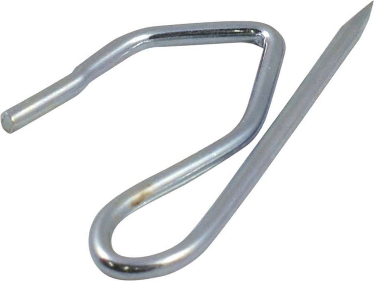 Insteek-haak WVSA. Gordijn-haak. Groot plooi band. 25 stuks Haken, voor 2.5 meter vitrage.