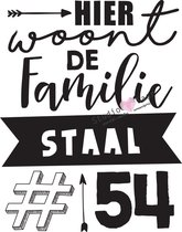 Studio Saar - Raamsticker - Familie - Deursticker - Huisnummer - Familiesticker - Sticker - Stickervoordeur - Voordeur