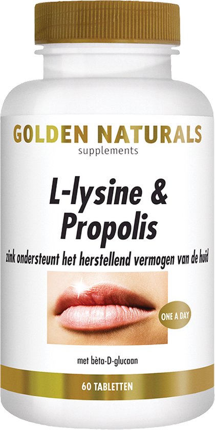 Golden Naturals L-lysine & Propolis (60 vegetarische tabletten)