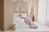 Zippé Vintage White dekbedovertrekset met rits – Kingsize  – 260x240 + 2 kussenslopen 60x70 – Organic Cotton – Gebroken Wit