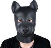 Nooitmeersaai - Latex BDSM hondenmasker - zwart