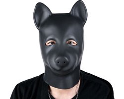Nooitmeersaai - Latex BDSM hondenmasker - zwart