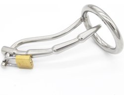 Nooitmeersaai - Chasity Cage - Peniskooi - Cock - Kuisheidskooi voor Mannen - Metaal- Hangslot - Dilator