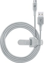 Cellularline - Usb kabel, micro-usb silicone band, infinity zilver