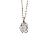 Bixorp Gems Edelsteen Ketting met Gele Kwarts Hanger Goudkleurig - Geel Edelstenen Sieraad - Cadeau voor Vrouwen & Meisjes