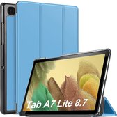 Hoesje Geschikt Voor Samsung Galaxy Tab A7 lite hoes Bookcase Licht Blauw - Hoes Hoesje Geschikt Voor Samsung Galaxy Tab A7 lite hoesje Smart cover