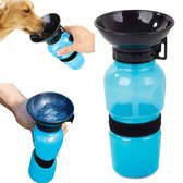 Honden waterfles 500ML - Bidon - Honden drinkfles - Waterfles hond - Blauw