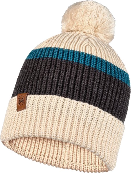 Buff Elon Knitted Hat 1264640141000, Unisex, Wit, Muts, maat: One size
