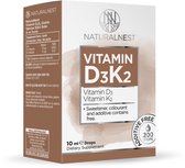 NaturalNest Vitamine D3K2 - 1000IU 10 ml drop - Zonder Kleurstoffen en Conserveringsmiddelen