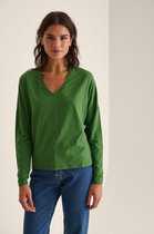 na-kd V-neck Jersey Dames Top - Maat Small