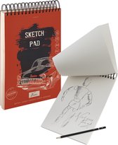 Nassau Fine Art Sketchpad Ring Binder A4 | 100 feuilles | Papier 160 grammes | tablette à dessiner | dessin pour enfants et adultes