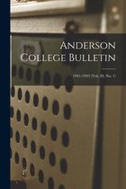 Anderson College Bulletin; 1941-1943 (vol. 20, no. 1)