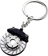 Auto Sleutelhanger - Zwarte Remklauw op Remschijf- Keychain Sleutel Hanger Cadeau - Auto Accessoires