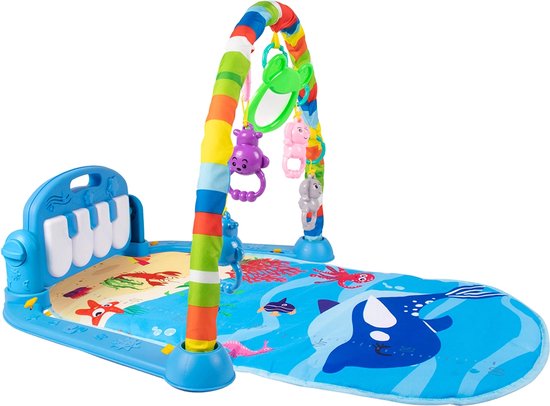 Babygym Safari - Babystartup - Babygym speeltjes - Speelkleed baby - Speeltapijt - Speelmat met boog - Muziek speelmat - 3-in-1 Muzikale Activity - Groen