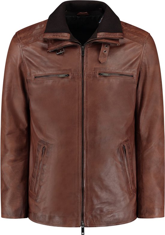 LEATHER HYPE - PARKA FLEX LEATHER HOMME - MARRON - TAILLE XL