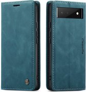 Google Pixel 6 hoesje - Wallet Case - Blauw - Caseme