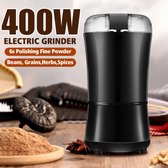 Elektrische koffiemolen - 400W Krachtig - Keuken Mini Zout Peperbonen Grinder - Kruiden Spice Nuts - Elektronische Maalmachine