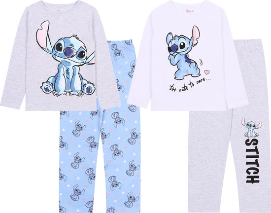 2x Pyjama fille Grijs-bleu Lilo et Stitch DISNEY / 10-11 ans 146 cm