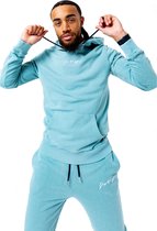 Justhype Acid Wash Hoody TWLR-137, Homme, Blauw, Sweat-shirt, taille: M