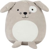 Balvi: kussen / knuffel hond woof - grijs - Polyester - 29 x 25 x 22 cm