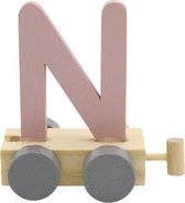 Lettertrein N roze | * totale trein pas vanaf 3, diverse, wagonnetjes bestellen aub