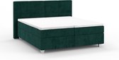 Karlsson boxspring Solid Trend vlak met gestoffeerd matras - 180 x 200 cm - forest