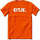 Eitje - Snack T-Shirt | Grappig Verjaardag Kleding Cadeau | Eten En Snoep Shirt | Dames - Heren - Unisex Tshirt | - Oranje - M