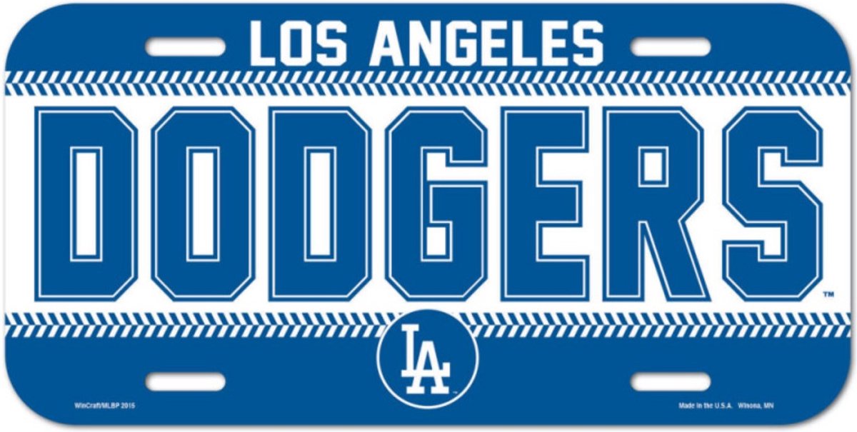 Los Angeles Dogers - LA - MLB - Baseball - Honkbal - Wall decor - Metalen kentekenplaat VS - Metal license Plate USA - WinCraft