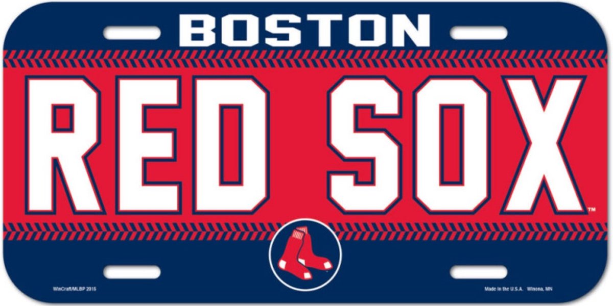Boston Red Sox - MLB - Baseball - Honkbal - Wall decor - Metalen kentekenplaat VS - Metal license Plate USA - WinCraft