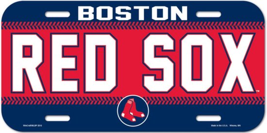 Foto: Boston red sox mlb baseball honkbal wall decor metalen kentekenplaat vs metal license plate usa wincraft