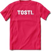 Tosti - Snack T-Shirt | Grappig Verjaardag Kleding Cadeau | Eten En Snoep Shirt | Dames - Heren - Unisex Tshirt | - Roze - XXL