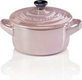 Le Creuset 6 aardewerken mini braadpannetjes Metallic Chiffon Pink 10cm 0,25l