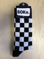 SOKn. trendy sokken FINISH VLAG maat 40-46 (ook leuk om kado te geven !)
