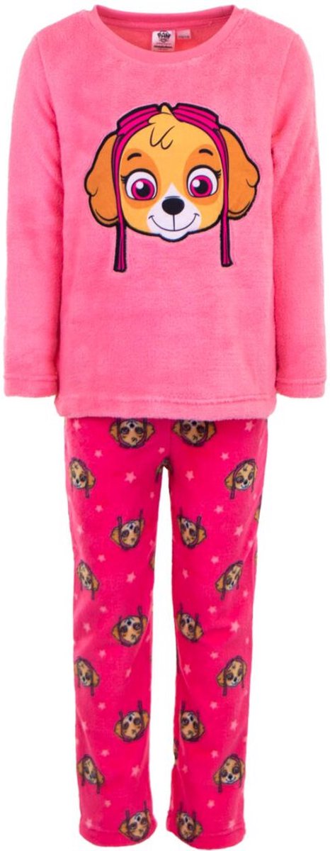 La Pat Patrouille Pyjama Polaire Enfant Fille Skye Orange/Rose de 2 à 8ans 