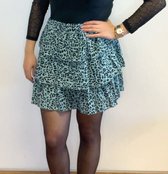 Mini rok panterprint | turquoise