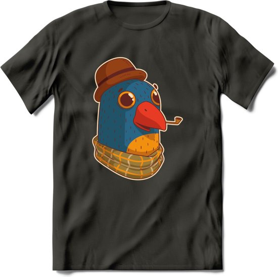 Opa papegaai T-Shirt Grappig | Dieren vogel Kleding Kado Heren / Dames | Animal Skateboard Cadeau shirt - Donker Grijs - S
