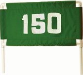 afstand markeervlag - Range Banner - afstand nummer 150 - groen - 1m breed bij 45cm hoog