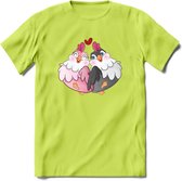 Tortelduifjes - Valentijn T-Shirt | Grappig Valentijnsdag Cadeautje voor Hem en Haar | Dames - Heren - Unisex | Kleding Cadeau | - Groen - XL
