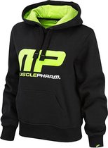 Womens Overhead Hooded Sweat Black-Lime Green (MPLSWT452) L