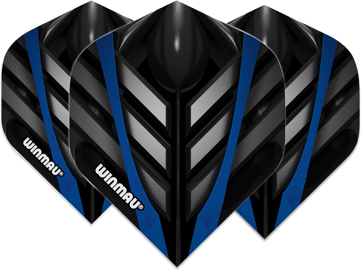 Winmau Dartflight Mega Standard Black, Grey & Blue