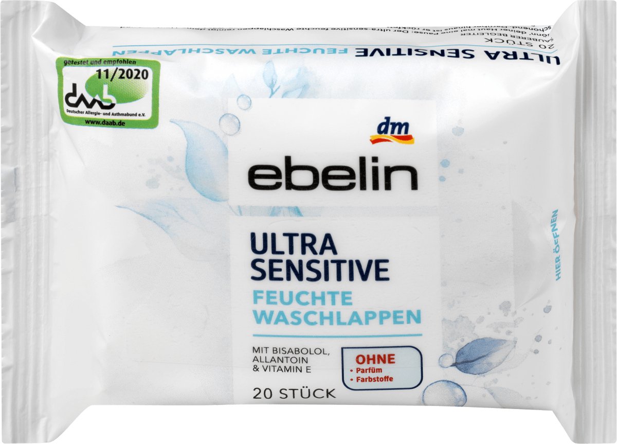 ebelin Doekjes ultra gevoelig, 20 stuks