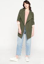 LOLALIZA Fluïde jasje - Khaki - Maat XXL