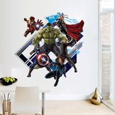 Muursticker The Avengers | The Avengers door muur (3D-effect) | Muursticker superheld Marvel Avengers | Deursticker Kinderkamer Jongenskamer | 60 x 60 cm - Topkwaliteit 6