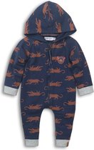 Dirkje Kledingset - Pak - Jumpsuit - Blauw met tijgers- Maat  62