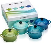 Le Creuset Aardewerken mini braadpannetjes 4 set metallic PA/CM/CB/MB