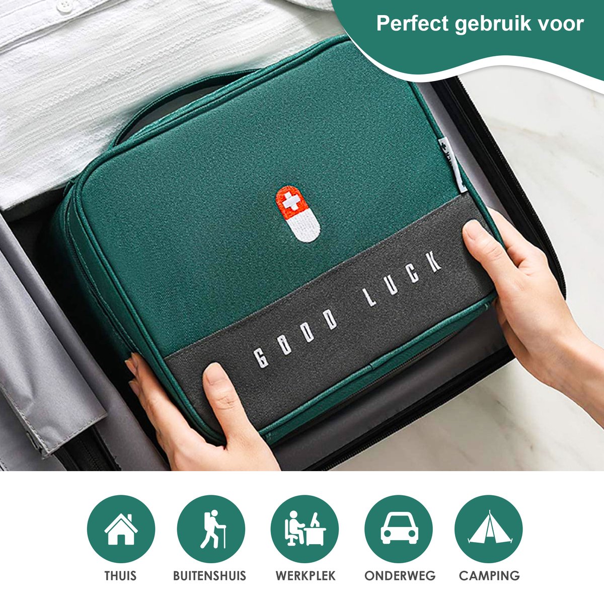 Mochila médica de primeros auxilios para exteriores, kit médico de primeros auxi