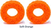 2 Precision Rings Soft Orange - Aim Assist - PS4 - PS5 - Xbox One - Xbox Series