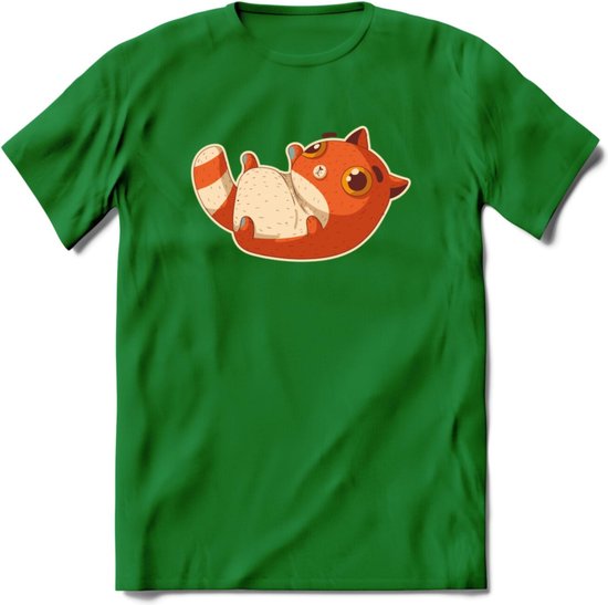 Schattige kat T-Shirt Grappig | Dieren katten Kleding Kado Heren / Dames | Animal Skateboard Cadeau shirt - Donker Groen - 3XL